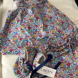 Liberty of London Janie & Jack crib SHOES (NWT) plus 2 outfits